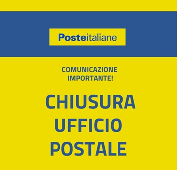 Avviso chiusura ufficio Postale Alice Castello
